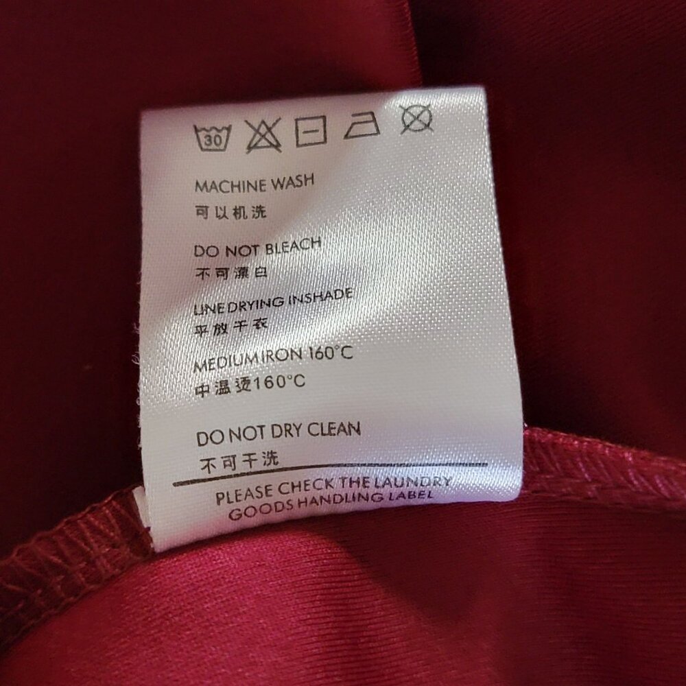 Miusol Womens Burgundy Short Sleeve Sheath Dress Size L Polyester & Elastane - Picture 6 of 6